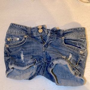 Bedazzled jean shorts